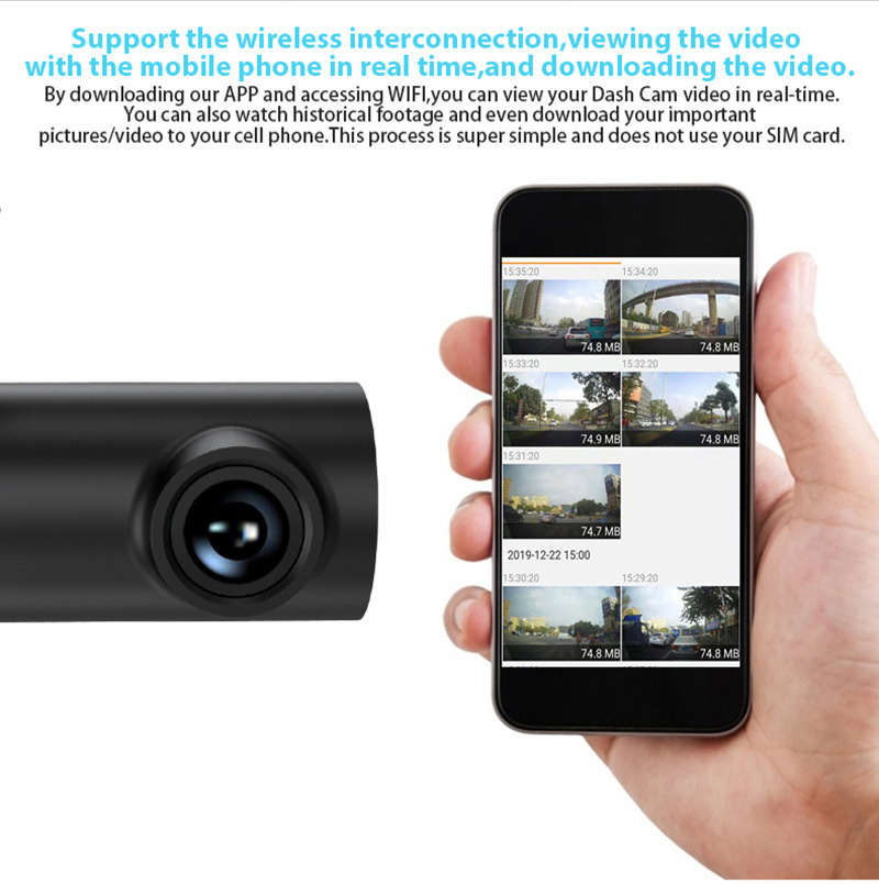 Lf9 Hidden Driving Recorder 4K Front and Rear Dual Recording Wifi Night Vision 1296P High-Definition 24-Hour Parking Monitoring