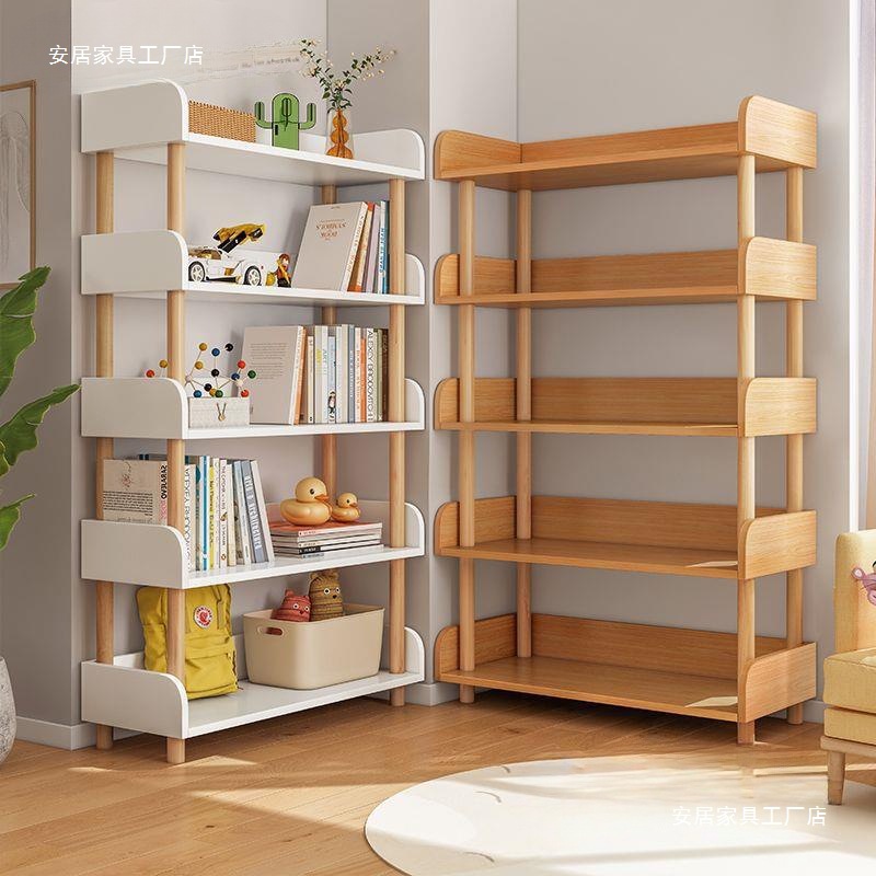 Simple Floor-Standing Bookshelf Storage Rack Living Room Balcony Children's Book Cabinet Storage Multi-Layer Storage Rack Book Reading Rack