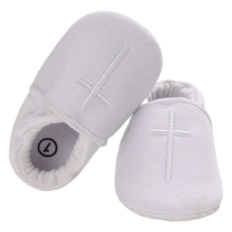 Однолетняя детская хлопковая обувь для малышей на мягкой подошве, весенне-Осенняя детская обувь, маленькие белые туфли, обувь для новорожденных, детская обувь