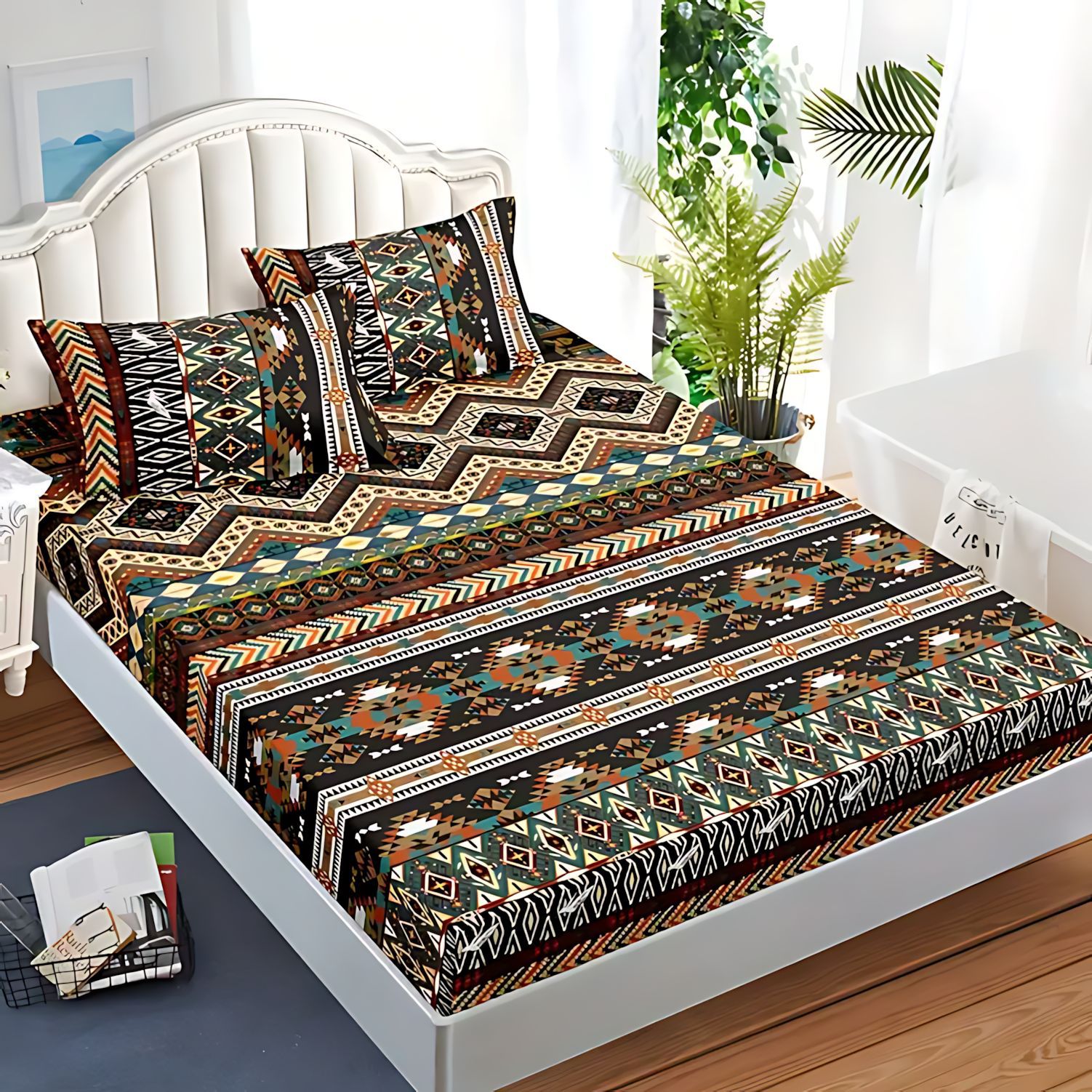 TEMU / JIT Fashion Manjiang Rojo Bohemia Soft Cama Kits Fuente Fabricante a través de la frontera puede hacer