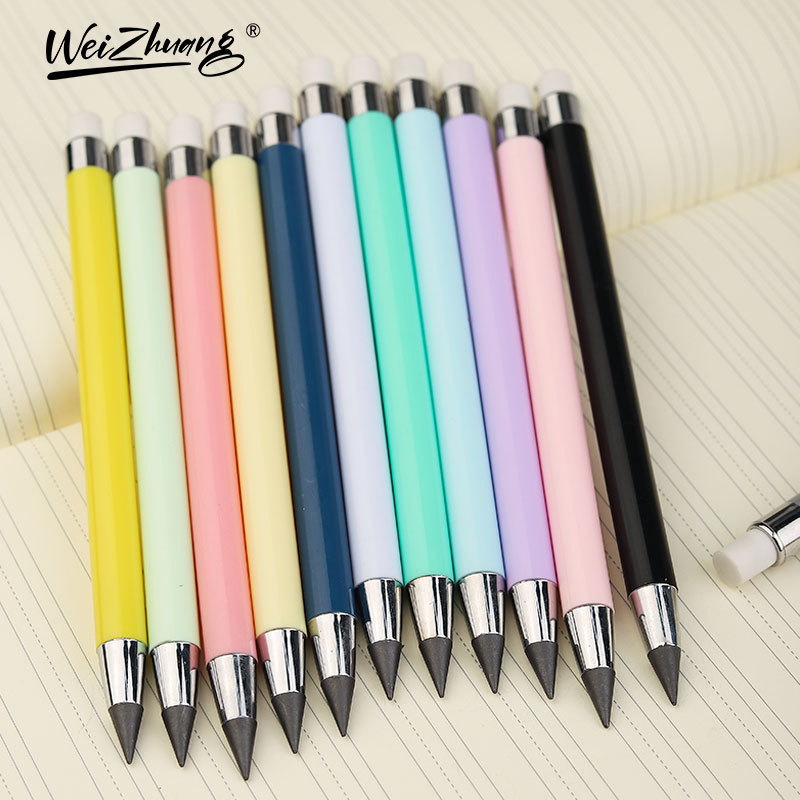 Nuevo estilo Eternal con lápiz de goma Tecnología negra Sin tinta Eternal Pen hb Macarons Color No es fácil de romper lápiz