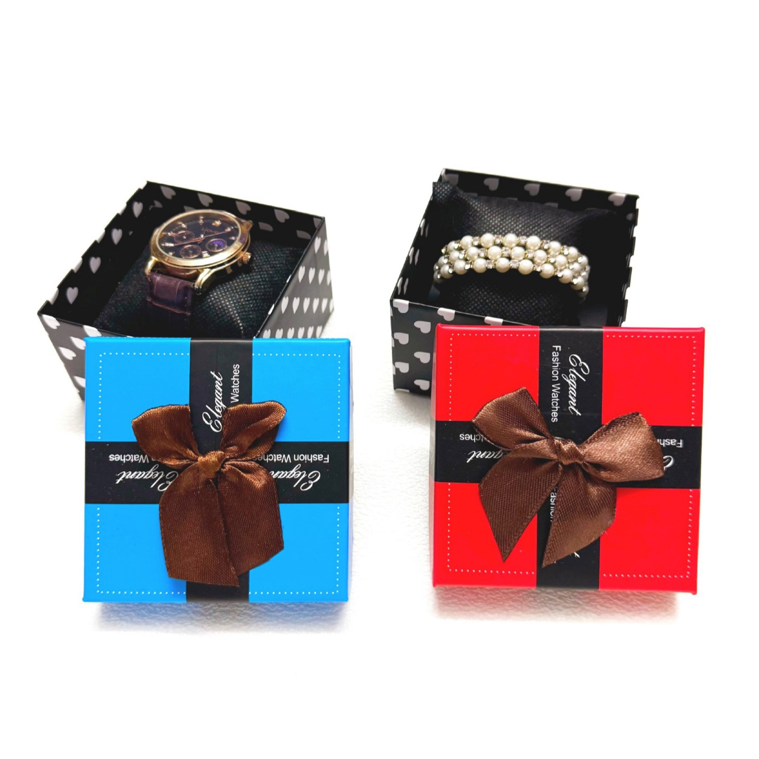 Caja pequeña blanca en forma de corazón de 9*9*6CM, caja para reloj, caja para reloj y pulsera de pareja, caja de regalo, caja para joyería.