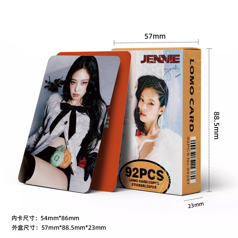 新品92枚星小カードJENNIEアルバムコレクションカード小シール両面LOMOカードキンジニーカード|undefined