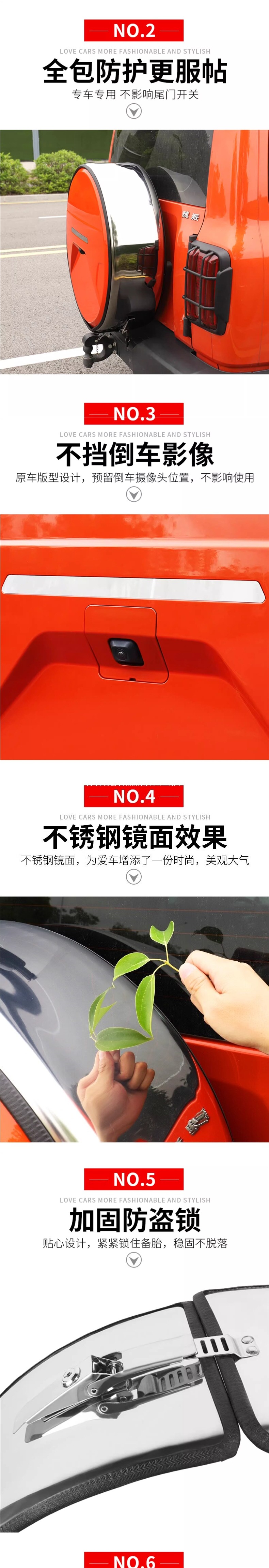 Suitable for Tank 300, stainless steel spare tire cover, rear spare tire shell protective cover, off-road spare tire, specifically designed for the vehicle