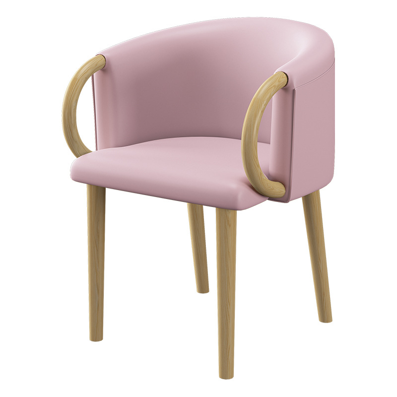 Silla semicírculo (cuero rosa)