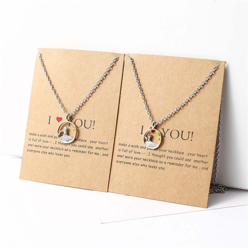 Cartoon Style Simple Style Cartoon Character Alloy Enamel Women's Pendant Necklace display picture 5