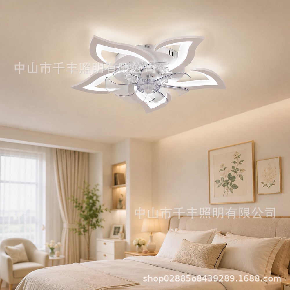 Amazon caliente LED pétalos lámparas de techo simple hogar sala de estar lámpara de dormitorio atmósfera moderna lámparas de moda