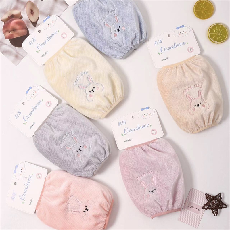 Franela impermeable bordada cocina del bebé de los hombres de las mujeres largo oversleeve mangas de la mano de los niños al por mayor estudiante Otoño e Invierno