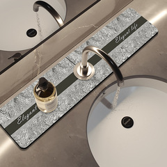 Diatomaceous Earth Faucet Water Absorption Mat for Washbasin, Kitchen Sink, and Bathroom Counter—Anti-Splash & Drainage Pad