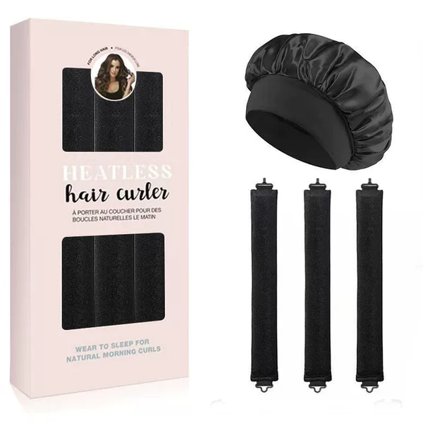 Cross-Border Temu Xiyin Heat-Free Curling Iron European and American Fashion Big Wave Lazy Sleep Hair Curler 3 Pieces 3cm
