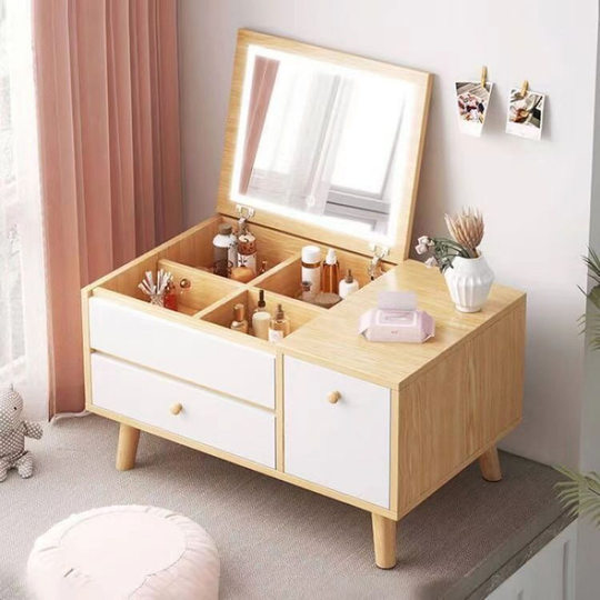 Small Apartment Dressing Table Bedside Table Small Makeup Table Bedroom Low Cabinet Cosmetic Storage Tatami Dressing Cabinet