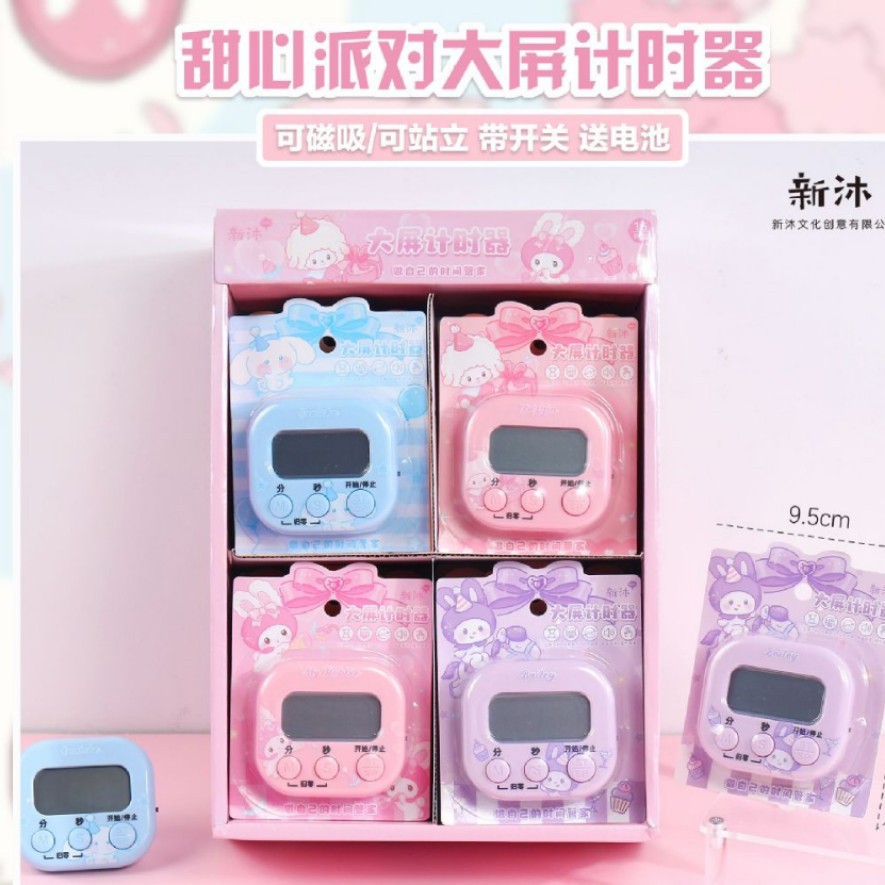 Nuevo Sanrio gran pantalla temporizador de cocina reloj de alarma cronómetro de aprendizaje de gestión del tiempo recordatorio