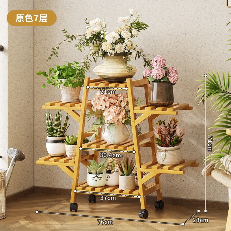 Estantes de maceta de flores de plantas modernas salas de estar tipo piso a piso balcón estantes de flores estantes de flores de Ratán interiores estantes de flores de lujo ligero
