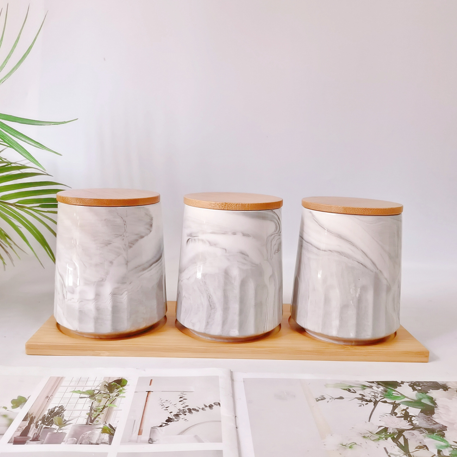 Transfronterizo de exportación jasador de cerámica jarra de condimento de cerámica de color suelo sellado tarro de almacenamiento tarro de café