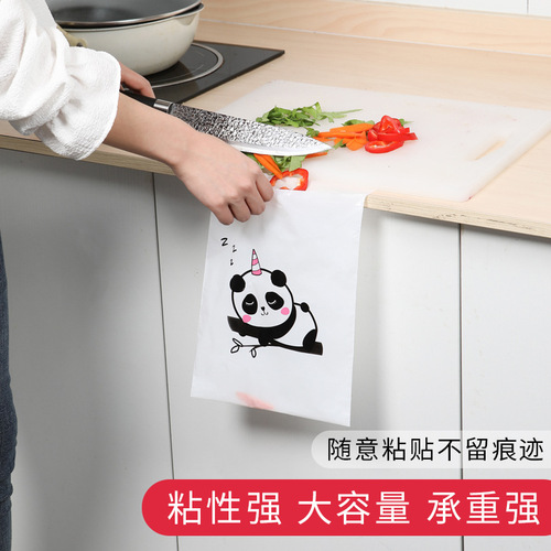 Bedroom cartoon cute dormitory garbage bag self-adhesive kitchen disposable adhesive car-mounted traceless garbage bag