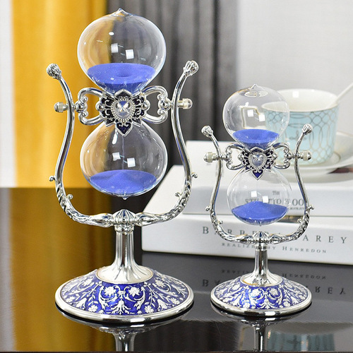 European creative U-shaped rotating hourglass timer ornaments living room decoration gift quicksand time hourglass timing