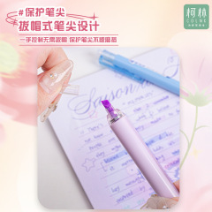 Collin Eye-Care Color Large Capacity Push-Out Glitter Fluorescent Pens High-Quality Soft Slanted Tip Notebooks Drawing Marking Pens