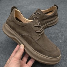 真皮男鞋2025春季新款复古真皮舒适软底低帮休闲皮鞋男士厂家直销