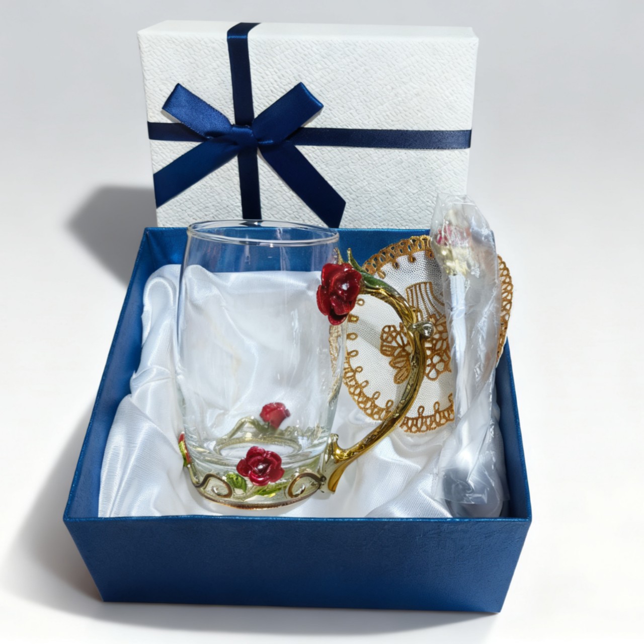 Regalo de graduación de cumpleaños traje de regalo de mano caja de regalo práctica para actividades comerciales taza de agua de esmalte para el personal de la empresa