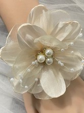 结婚韩式活动唯美米色新娘婚礼新娘手腕花伴娘手花姐妹花牡丹