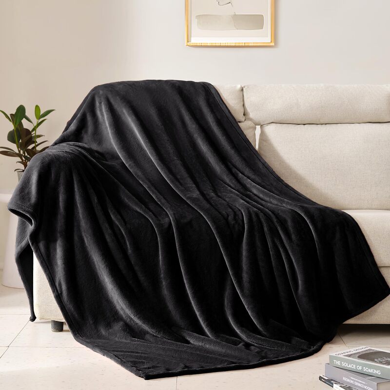 Custom Flannel Oversized Stuffed Blanket for Sofa or Bed Moderate Size Soft Furry Hair