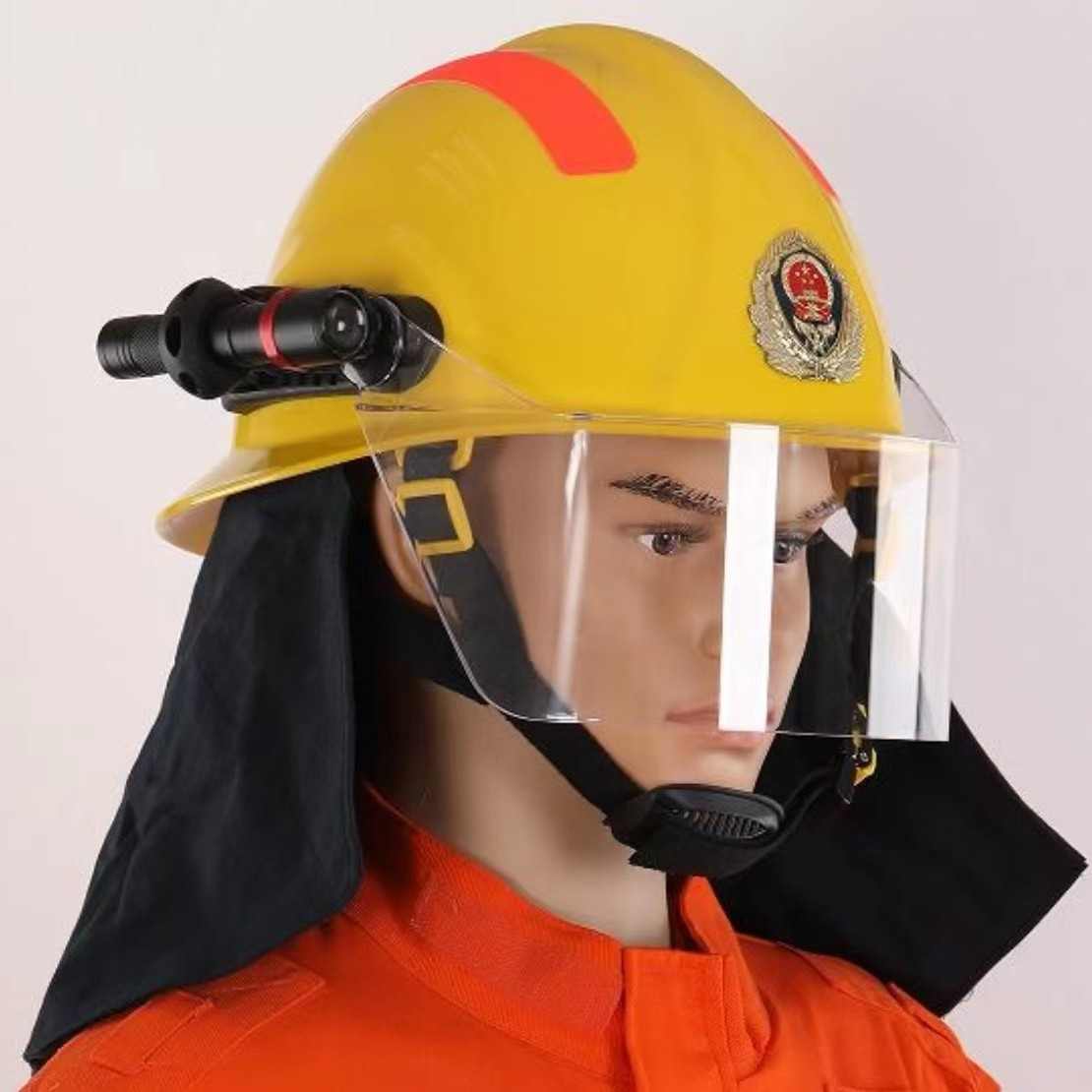 17式消防头盔抢险救援服17式救灾应急头盔带面罩