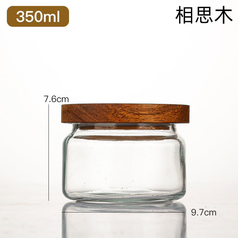 复古糖果罐竹盖杂粮零食收纳罐家用透明玻璃密封茶叶罐储物罐批发|undefined