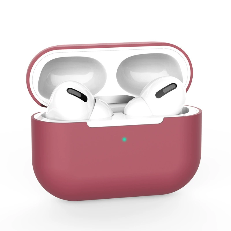 Силиконовый беспроводной защитный чехол (совместимый с Apple) для наушников, тонкий софт-тач, многоцветный
