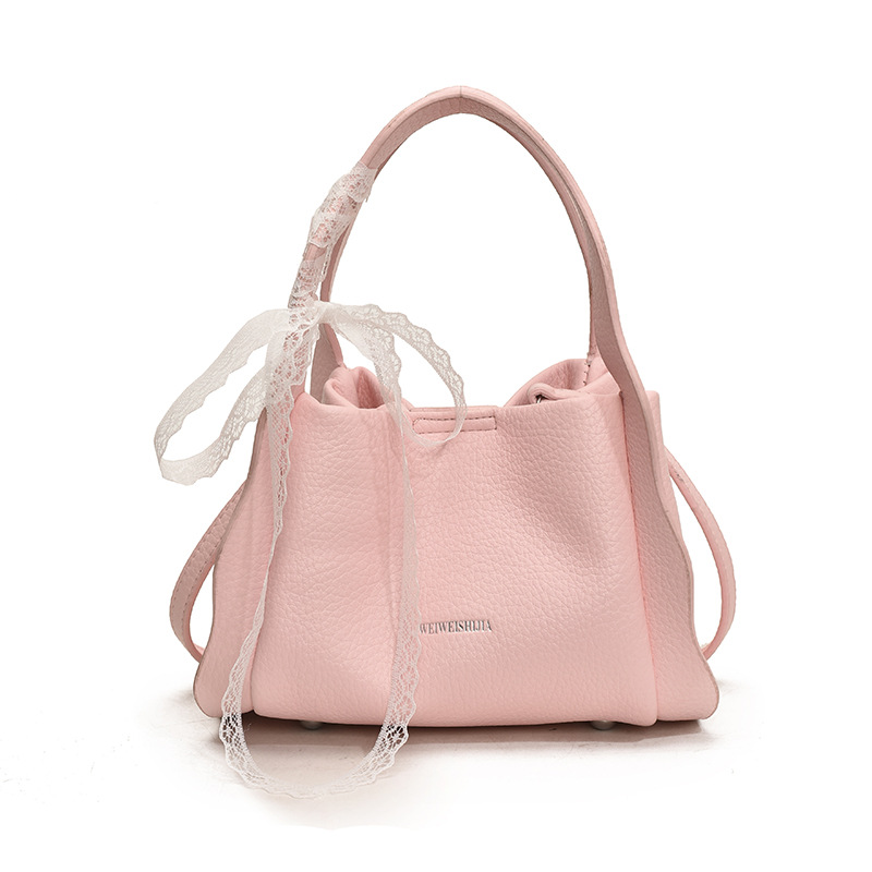 Bolsa de cubo de nicho de alto nivel, mujer 2026 nuevo lichi, nicho de moda coreano, bolso de mochila versátil image 8