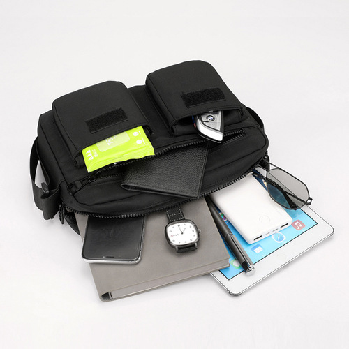  New Single Shoulder Bag Crossbody Handbag Multifunctional Waterproof PU Simple Bag Trendy Cross-border Men's Bag Gift Print