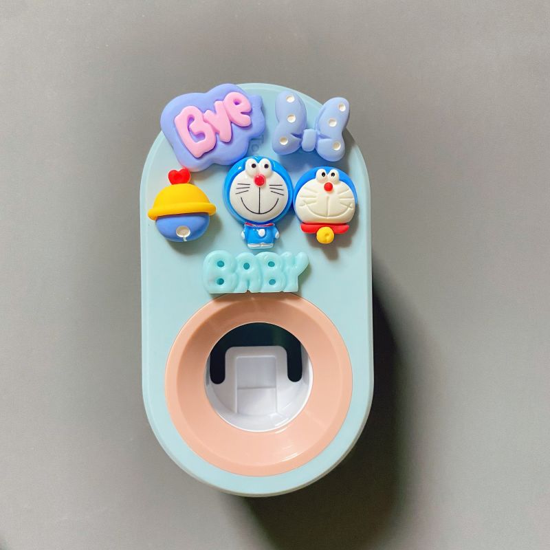 Automático de pasta de dientes exprimidor de dibujos animados de los niños lindo Punch-libre almacenamiento rack clip de pasta de dientes exprimidor diario diverso suministro