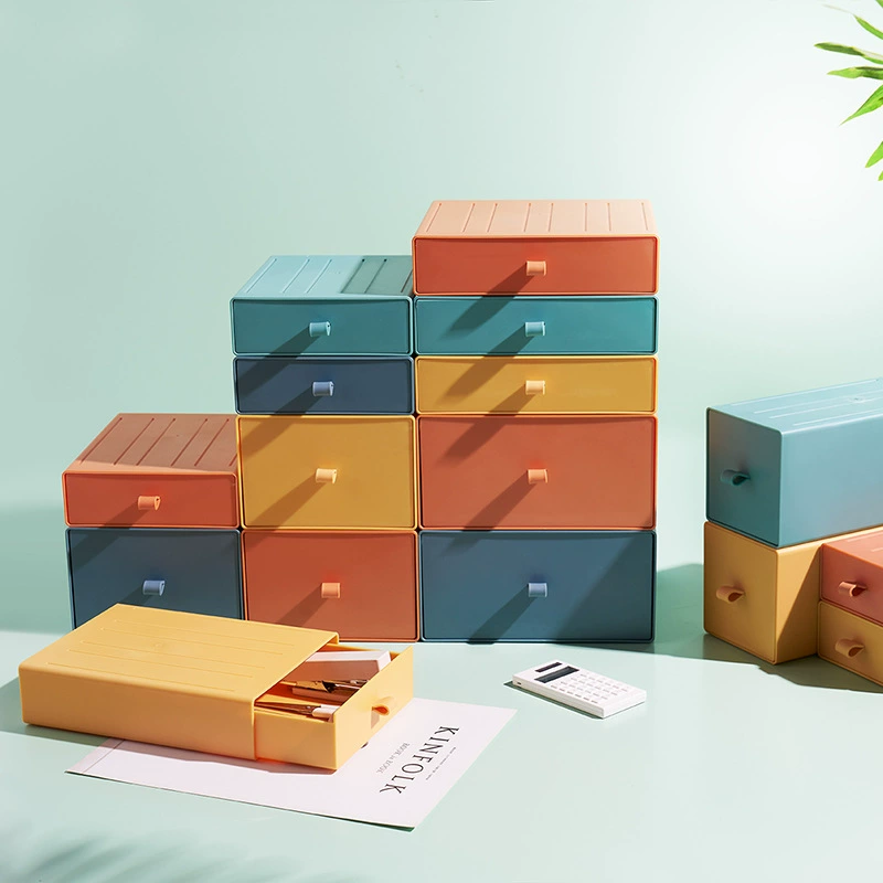 DIY desktop storage box plastic drawer dormitory organizer storage office small drawer box storage