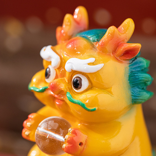 Turntable dragon color-changing tea pet ornament warm-changing exquisite tea-playing wealth-bringing tea tray decoration accessories dragon year lucky charm