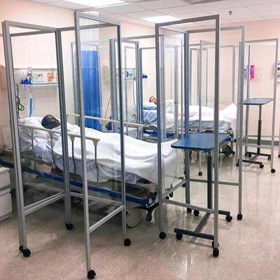 壹米線亞克力屏風隔斷隔牆防役展架醫療設備唾沫隔離擋板活動廠家