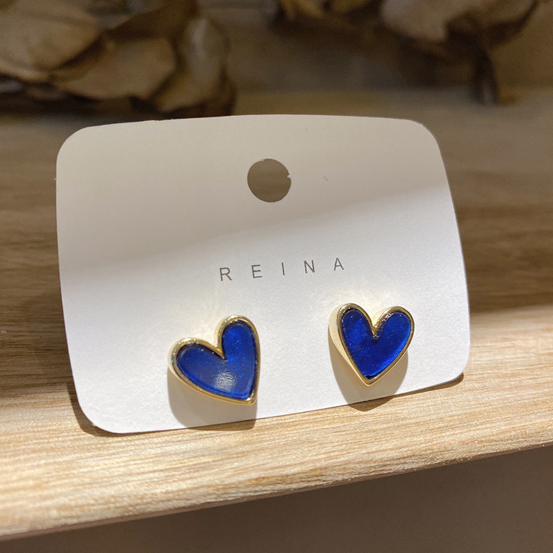 South Korea Blue Love Earrings Retro New Temperament Earrings display picture 5