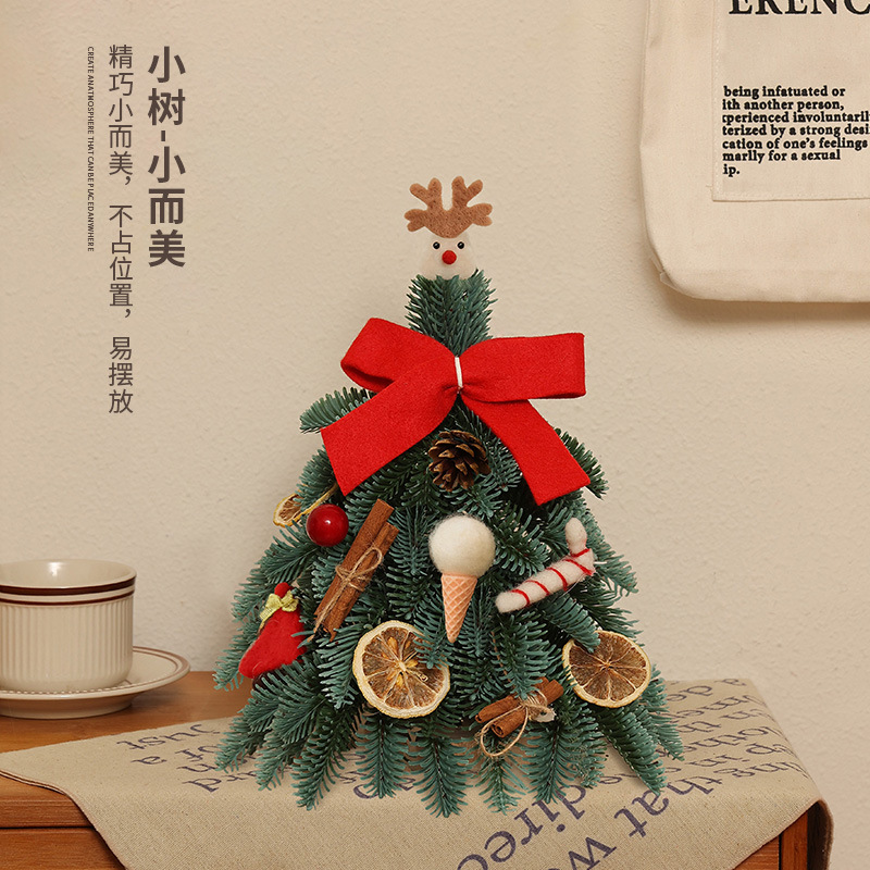 Árbol de Navidad hogar pequeño escritorio decoración Navidad decoración regalo niños mini traje paquete cifrado