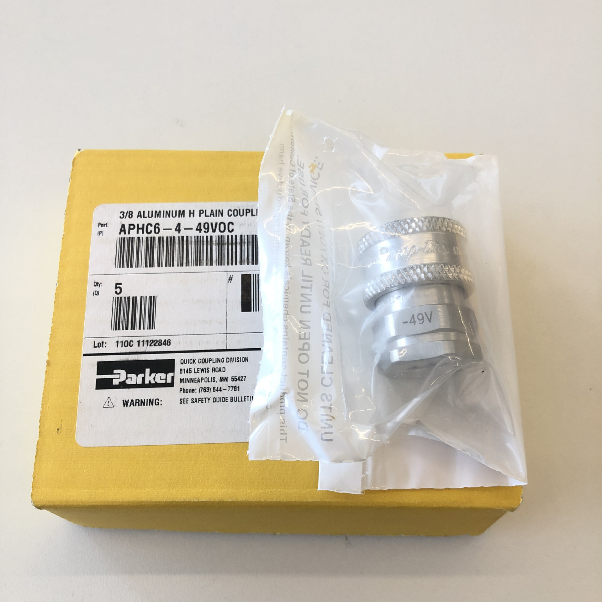 现货供应PARKER Snap-tite 快速接头 APHC6-4-49VOC