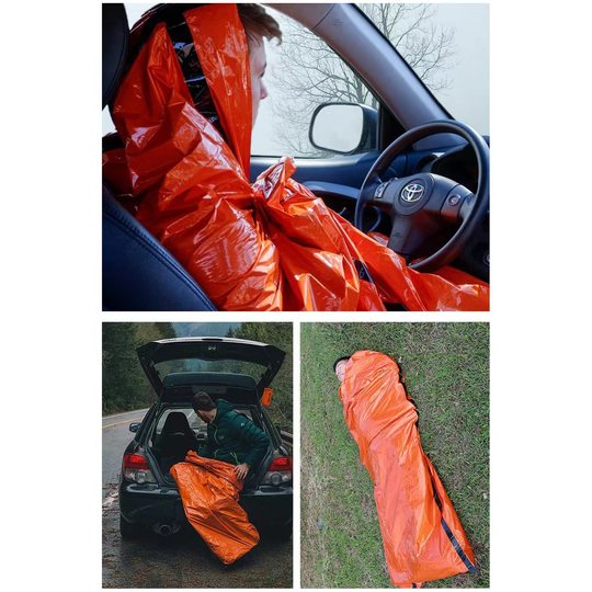 Outdoor Travel Emergency Sleeping Bag Emergency Tent Portable Outdoor Camping Style Warm and Cold Reflective Emergency Sleeping Bag Tent
