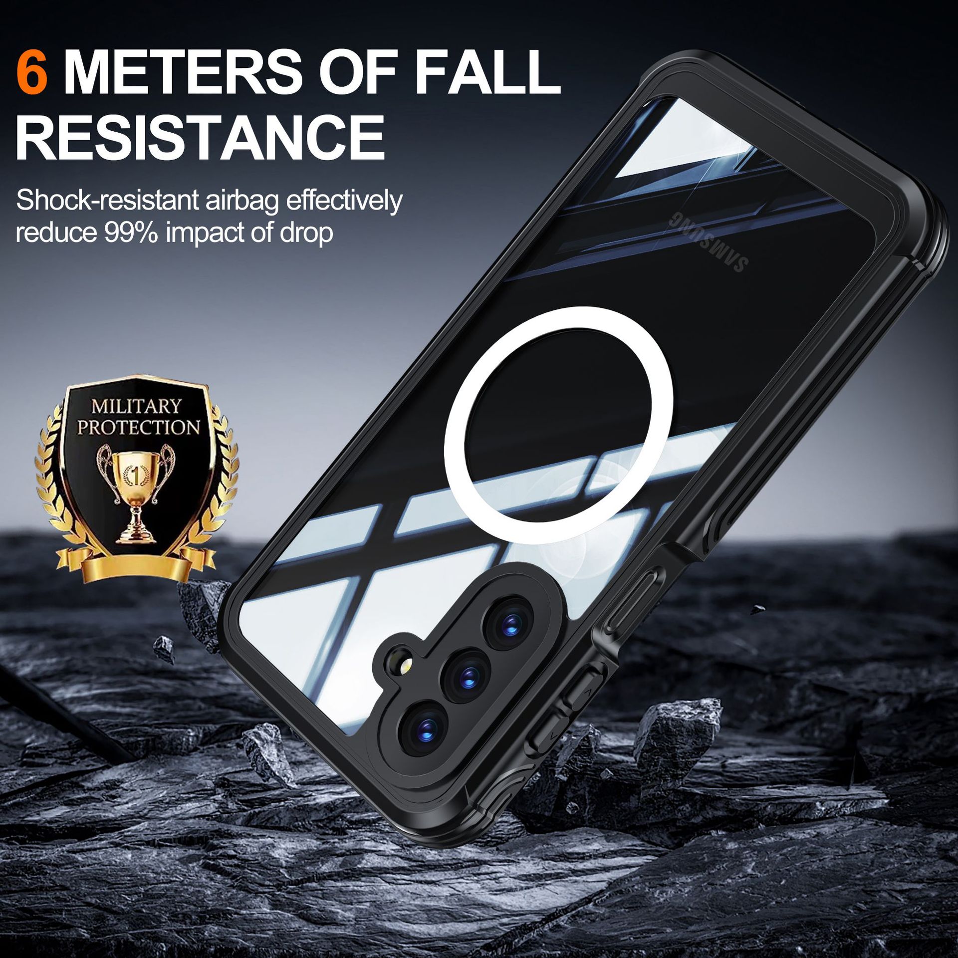 Funda de vidrio antichoque con protector de pantalla samsung a17_voghion.com