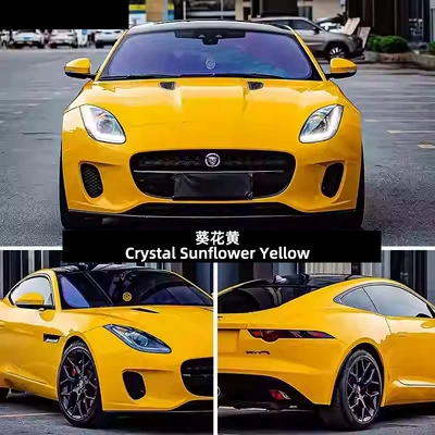 Auto Color Change Film: Car Wrap Film Self-Healing Piano - imported-tpu-sunflower-yellow-152-15m-roll