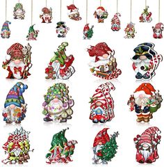 24ピースクリスマスちび木製ペンダントクリスマス木製吊り下げ装飾サンタクロースちびパーティー用品