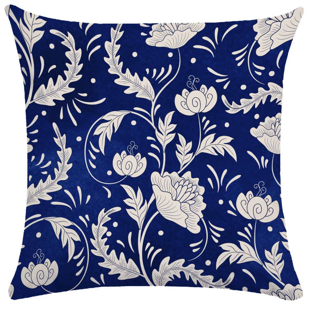 Classic blue and white pillow, pillowcase, print 4