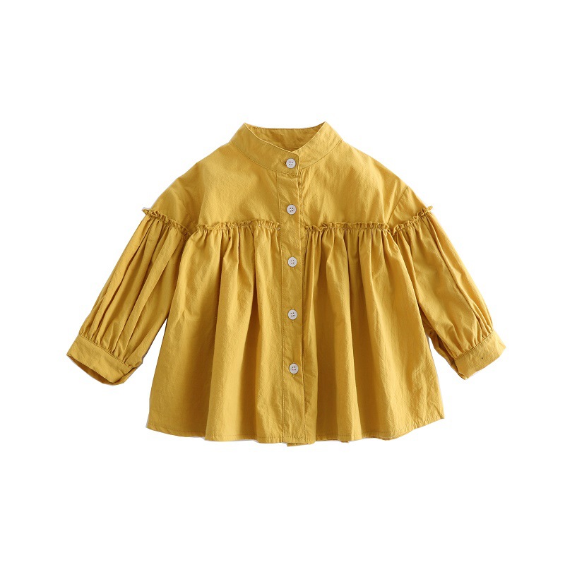 Ropa para niños niñas 2024 nueva camisa de otoño Camisa de estilo coreano para niños camisa de estilo universitario de bebé camisa de primavera y otoño camisa de fondo