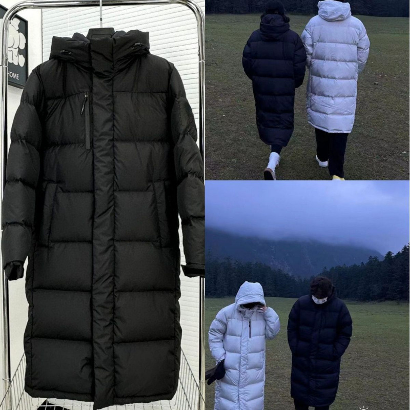 Putian high-quality, extra-long down jacket, the same style as Shen Min's, unisex couple's style, trendy puffer jacket