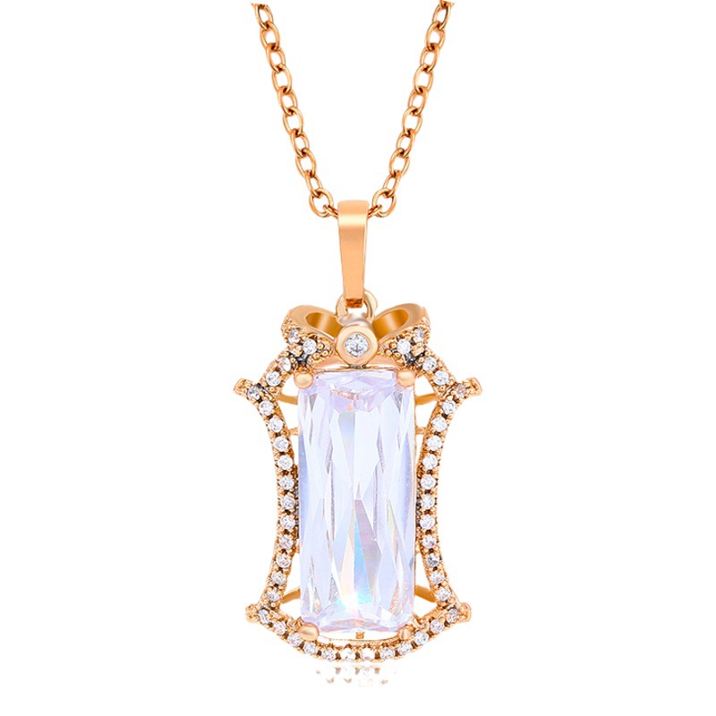 Xuping joyería europea y americana joyería transfronteriza nueva plaza imitación joya colgante micro incrustaciones de circonio atmosférica collar Accesorios