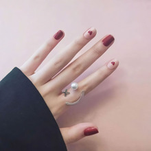 深酒红红甜美爱心短款时尚元气显白百搭可拆卸穿戴甲美甲甲片批发