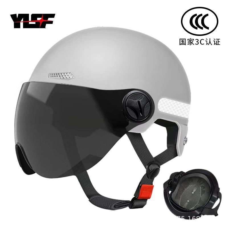 新しい国家標準認証電気自動車ヘルメット男性女性バッテリーオートバイキャップ夏ハーフヘルメットヘルメット卸売|undefined