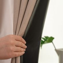 全遮光窗帘布成品简易自粘免打孔魔术贴安装遮阳防晒卧室飘窗ins