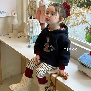 Худи для девочек на флисе с капюшоном зимнее