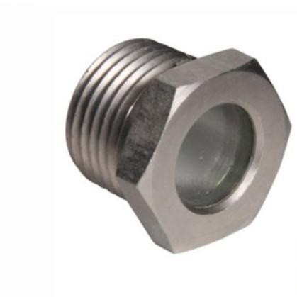 耐高温耐高压螺纹式视液镜碳钢不锈钢玻璃钢件高温烧结油标油镜